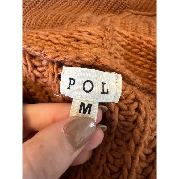 Pol Orange Oversized Chunky Sweater Size Medium - Picture 6 of 6